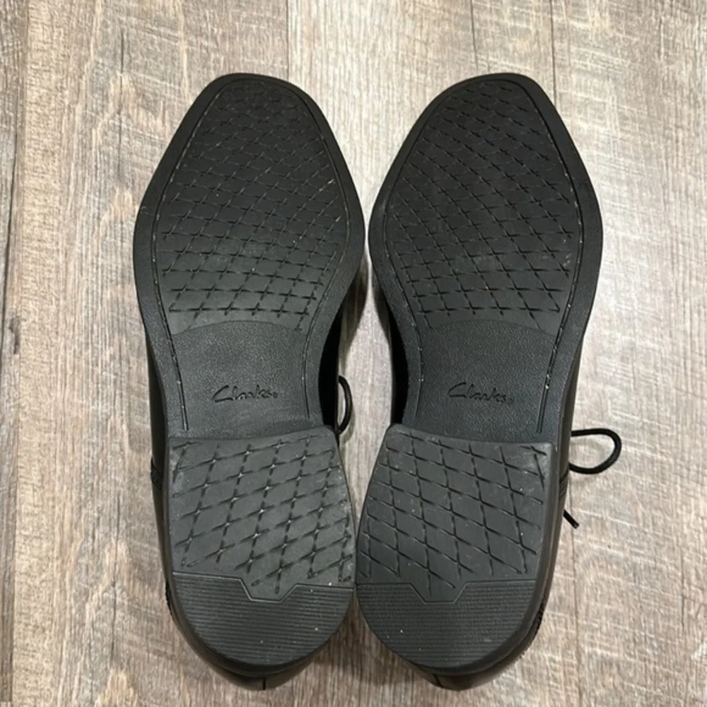 Clarks artisan black leather lace up Oxford dress shoes size 10
